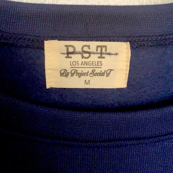 Project Social T Blue Graphic Sweatshirt with Gold Writing. Size M - Picture 4 of 5